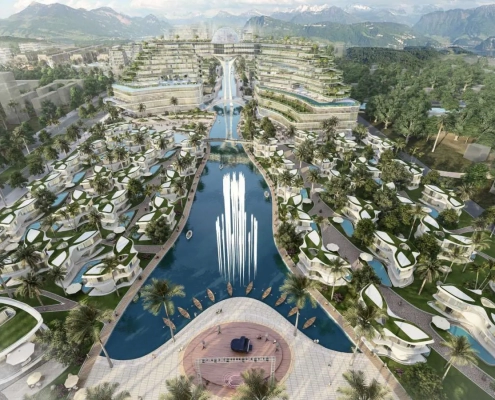 Phối cảnh tổng thể dự án Thiên Bảo Phú Quốc của Tập đoàn Tân Hoàng Minh